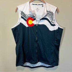 Pearl Izumi Women’s Colorado Blue White Cycling Jersey Tank Top XXL